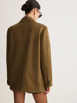 Suede Back-Slit Blazer