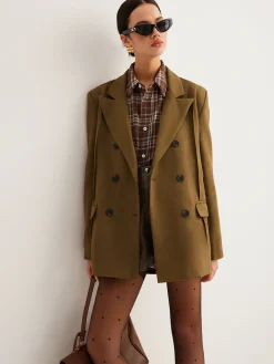Suede Back-Slit Blazer