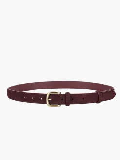 Suede Buckle Slim Belt
