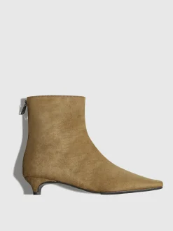 Suede Kitten Ankle Boots