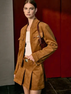 Suede Zipper Jacket