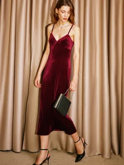 Sweetheart Velvet Cami Dress