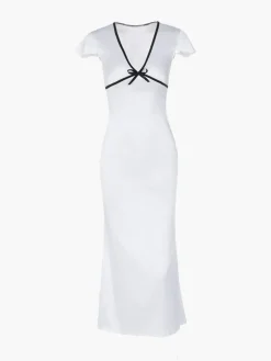 Sweetie Contrast Trim Midi Dress
