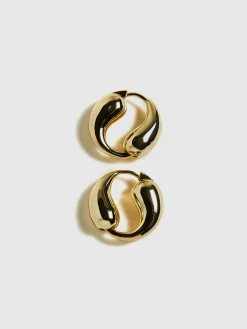 Tai Chi Water Drop Hoop Earrings