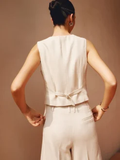 Tailored Button Suit Waistcoat