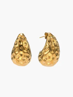 Teardrop Drop Stud Earrings