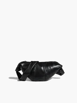 Textured Croissant Crossbody Bag
