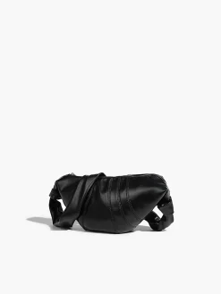 Textured Croissant Crossbody Bag