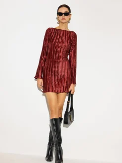 Textured Slim Short Dress