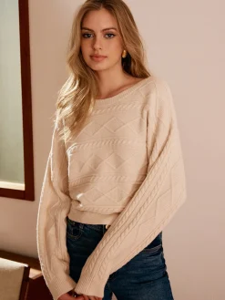 Tie Back Cable Knit Top