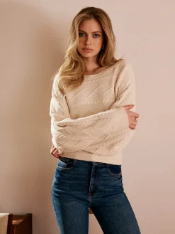 Tie Back Cable Knit Top