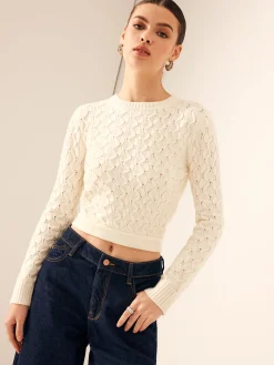 Tie Back Crop Sweater