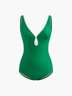 Tie Back One Piece Swimsuit