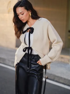 Tie Front Knit Top