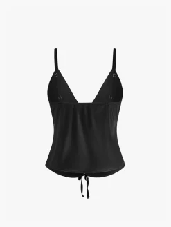 Tie Front Satin Cami Top