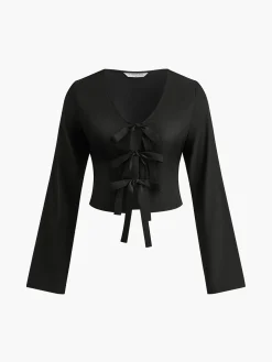 Tie Front Slim Shirt