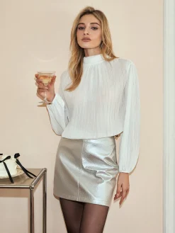 Tie Neck Chiffon Shirt