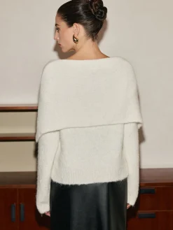 Tie Scarf Cozy Knit Top