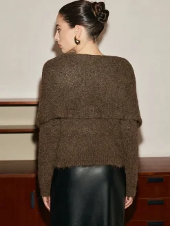 Tie Scarf Cozy Knit Top