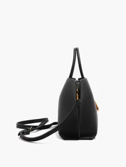 Top Handle Textured Shoulder Bag