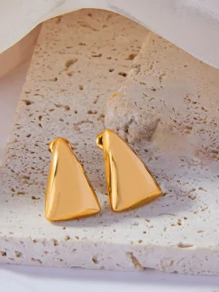 Triangle Stud Drop Earrings