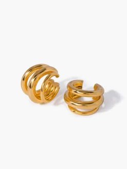 Triple Layered Chubby Hoop Ear Cuff