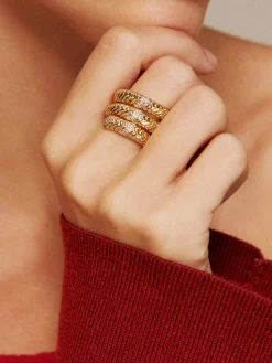 Triple-Layer Snake Spiral Ring
