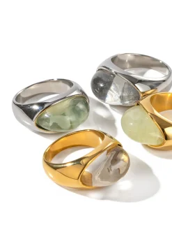 Tunnel Honey Stone Ring