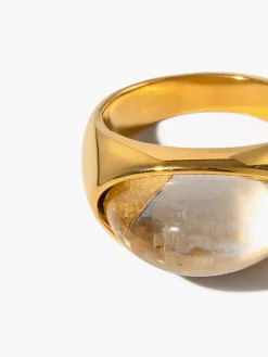 Tunnel Honey Stone Ring