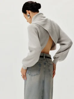 Turtleneck Batwing Sleeve Sweater