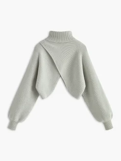 Turtleneck Batwing Sleeve Sweater