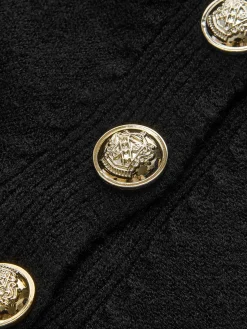 Turtleneck Button Belted Sweater Dress
