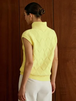 Turtleneck Diamond Sweater Vest