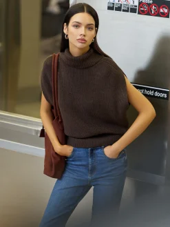 Turtleneck Shrug Sweater Vest
