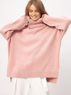 Turtleneck Split Oversized Sweater