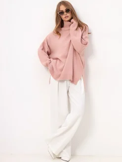 Turtleneck Split Oversized Sweater