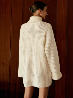 Turtleneck Sweater Dress Without Belt