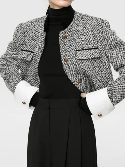Tweed Boucle Crop Blazer