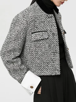 Tweed Boucle Crop Blazer