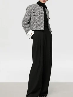 Tweed Boucle Crop Blazer