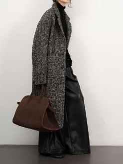 Tweed Boucle Wool Coat