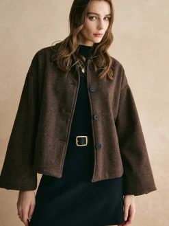 Tweed Button Down Jacket