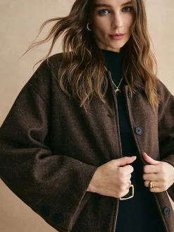 Tweed Button Down Jacket