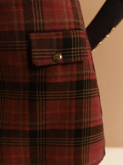 Tweed Checked Mini Skirt