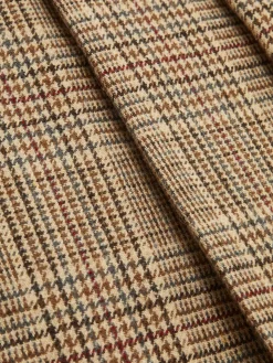 Tweed Pleated Zipper Skirt