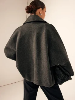 Tweed Pockets Loose Coat