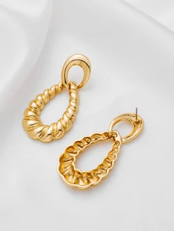 Twist Doorknocker Drop Earrings