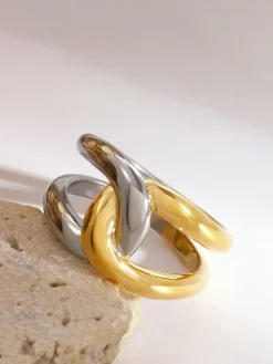 Two Tone Twist Ring