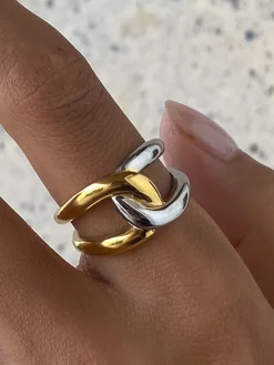 Two Tone Twist Ring