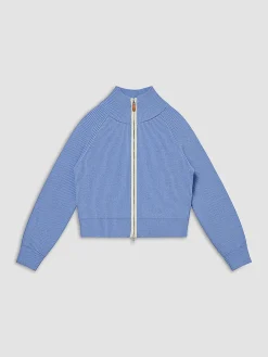 Two Way Zip Contrast Trim Cardigan